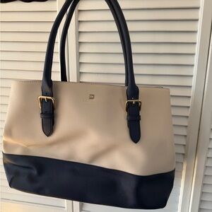Kate Spade Beige and Navy Tote